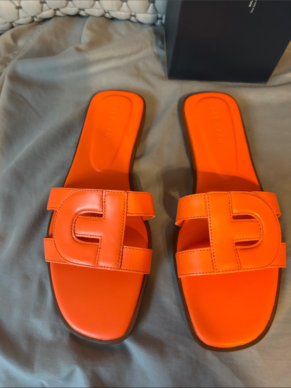 Cole Haan orange Chrisee Slide Sandal 8.5 New in box